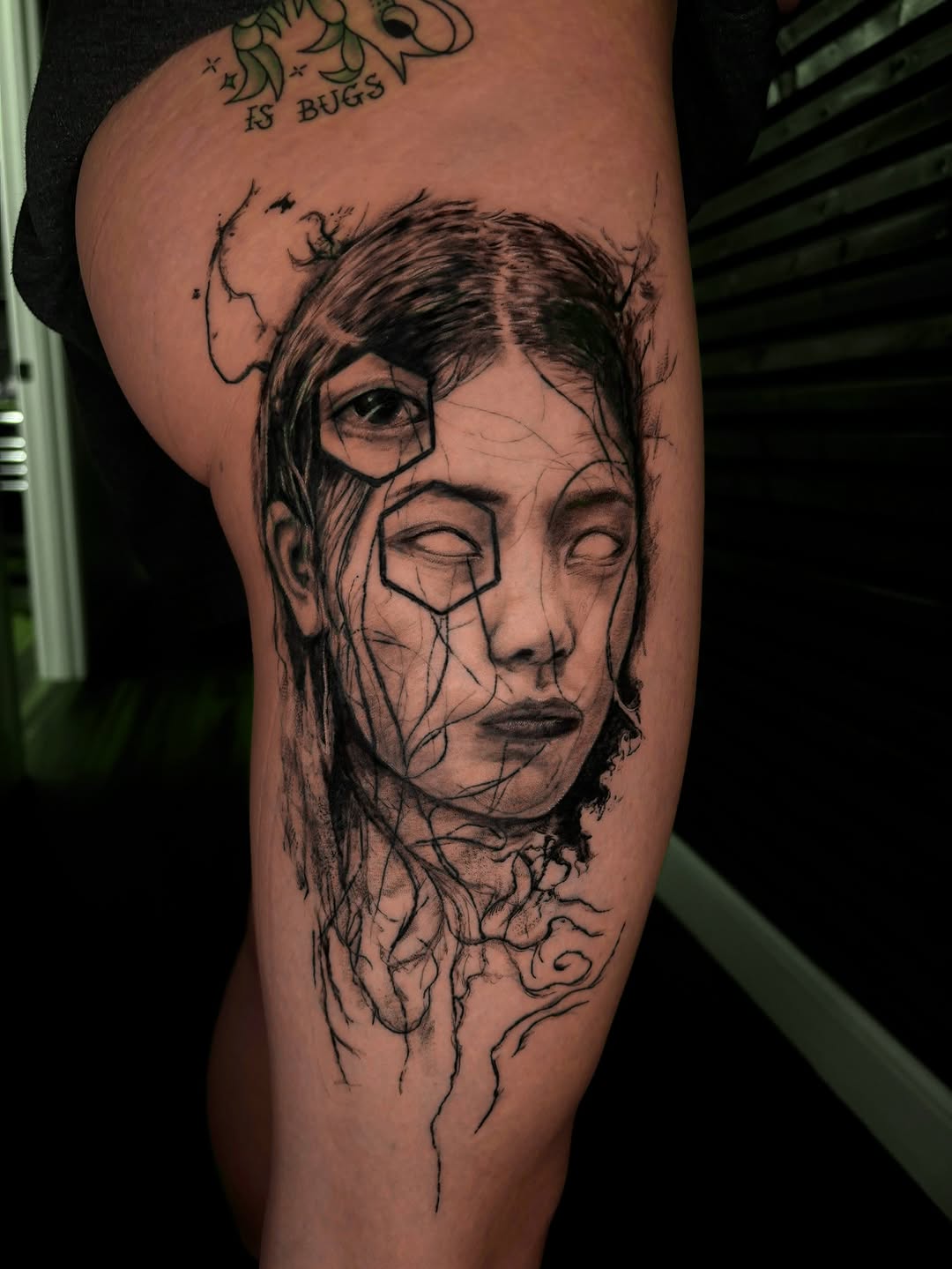 Tattoo by @profound.desires β black_and_grey, dark_realism