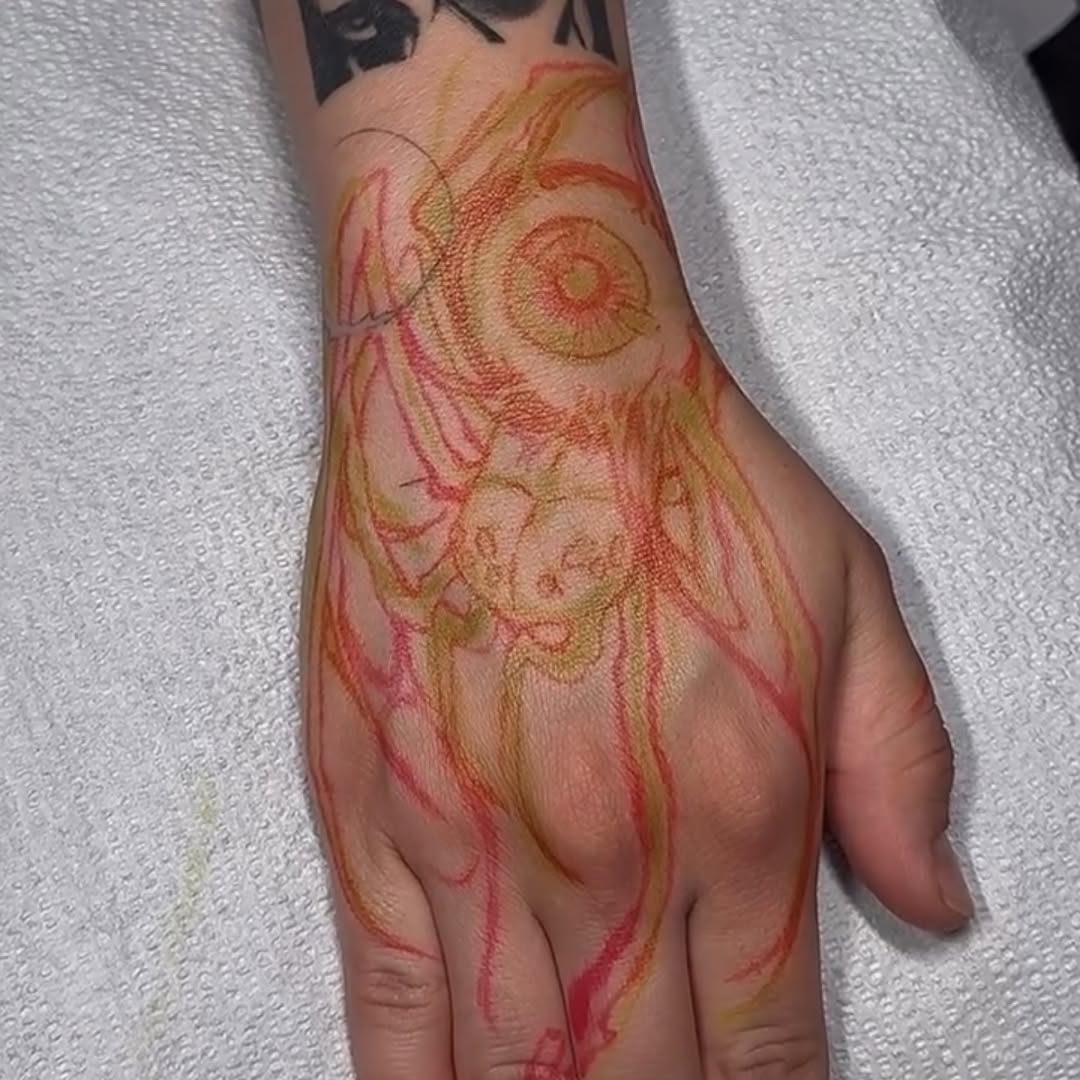 Tattoo by @grimsaintt — trash_polka
