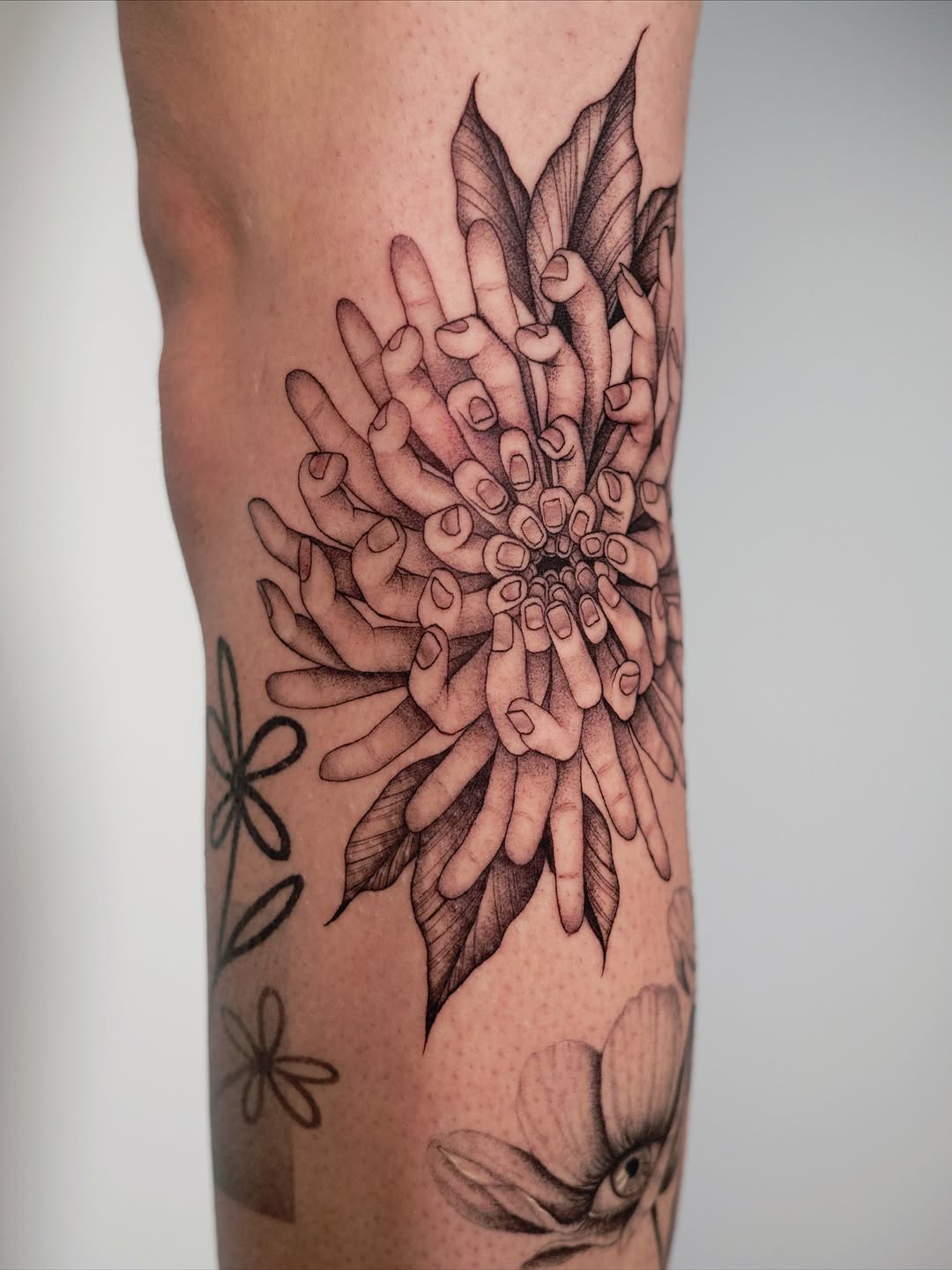 Tattoo by @mandylynjaye.tattoo — illustrative, black_and_grey