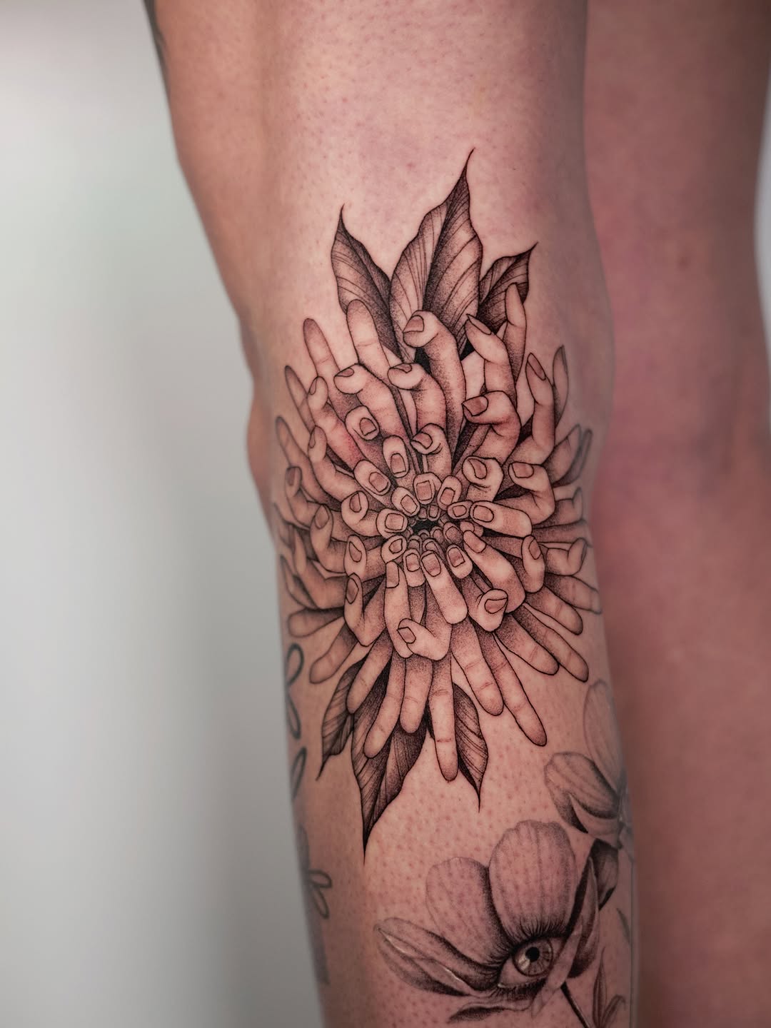 Tattoo by @mandylynjaye.tattoo — illustrative, black_and_grey