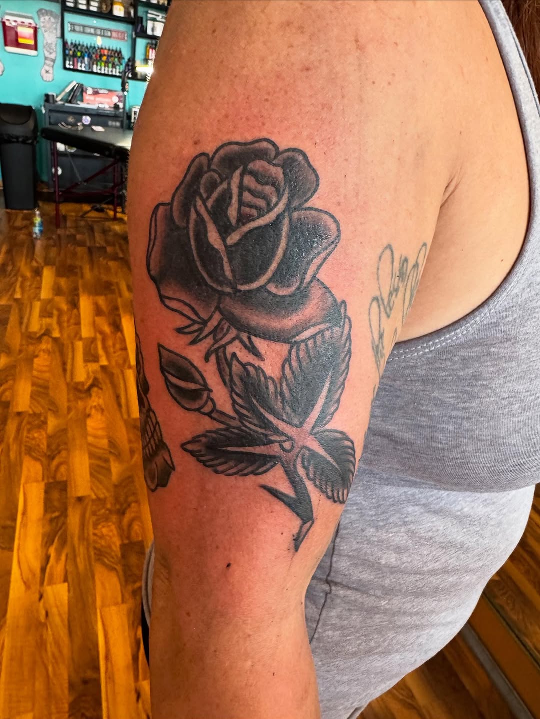Tattoo by @jaded.matt — american_traditional, black_and_grey