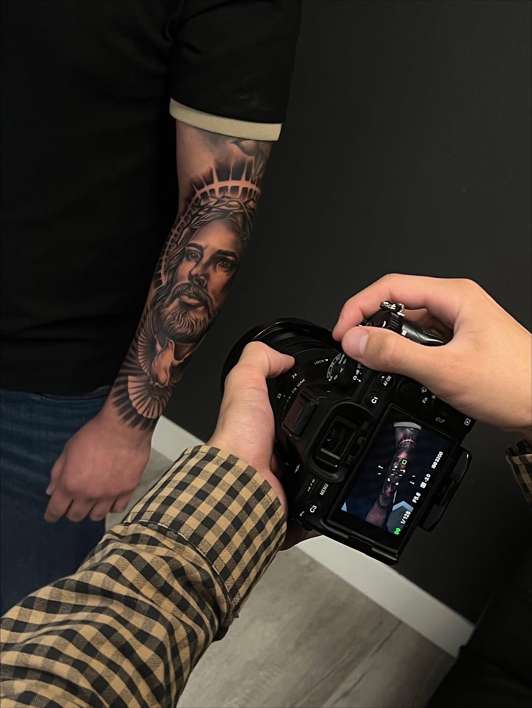 Tattoo by @donhugotattoo โ realism, black_and_grey