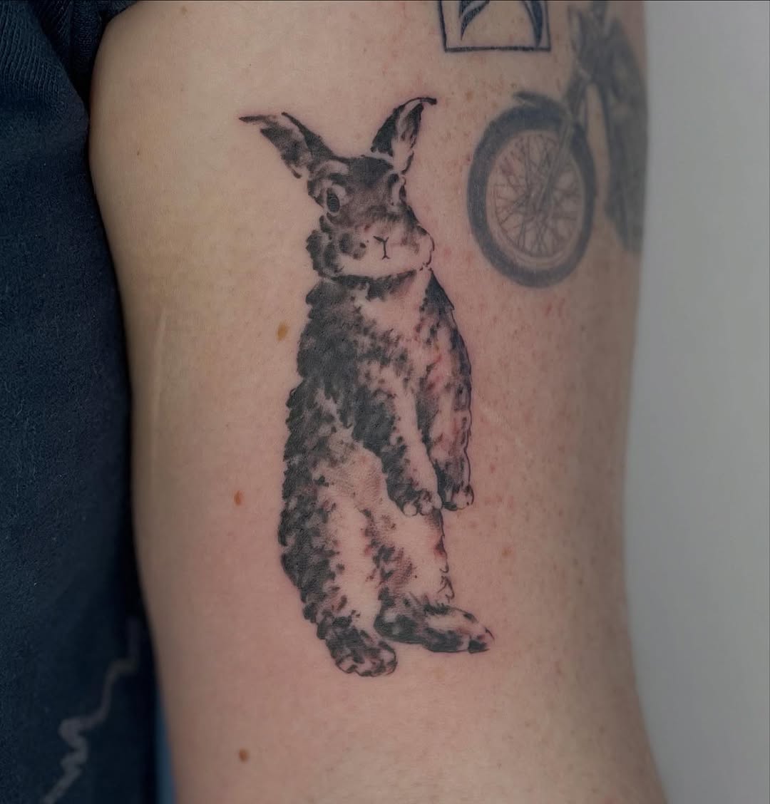 Tattoo by @velvet.snails — black_and_grey, realism