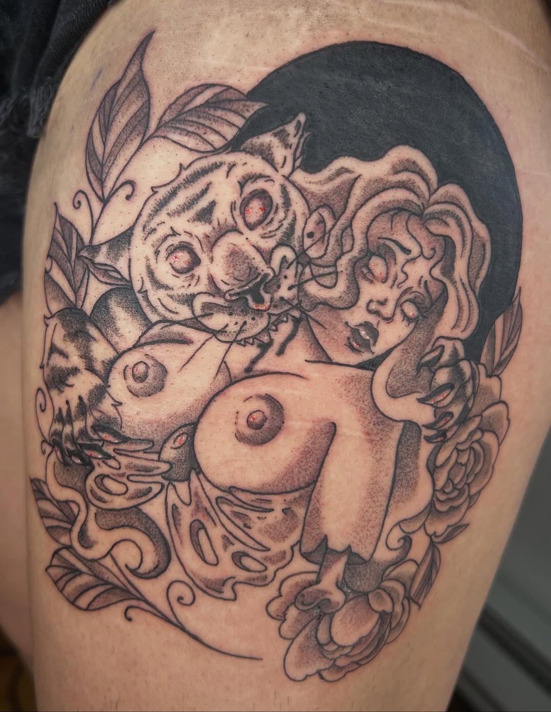 Tattoo by @artbyreilley โ neo_traditional, black_and_grey