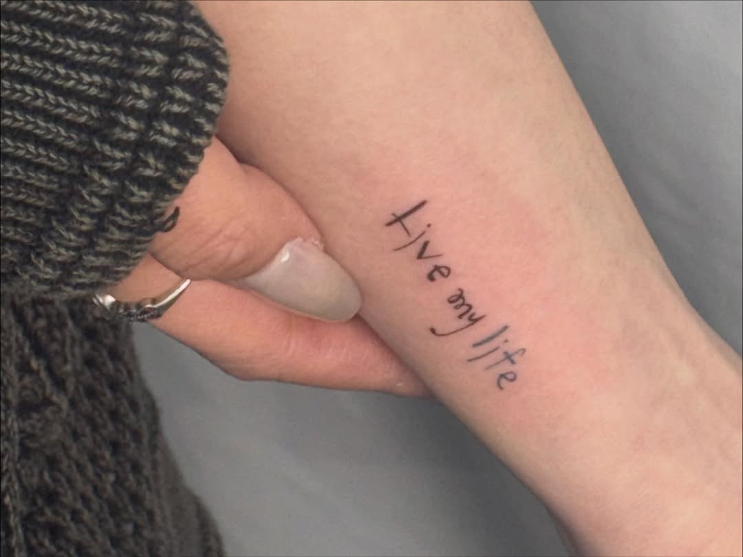 Tattoo by @_home_tattoo β lettering_script, fine_line