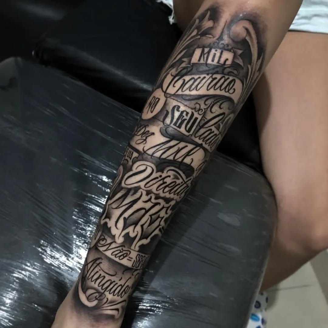Tattoo by @xander.tatts β lettering_script, black_and_grey