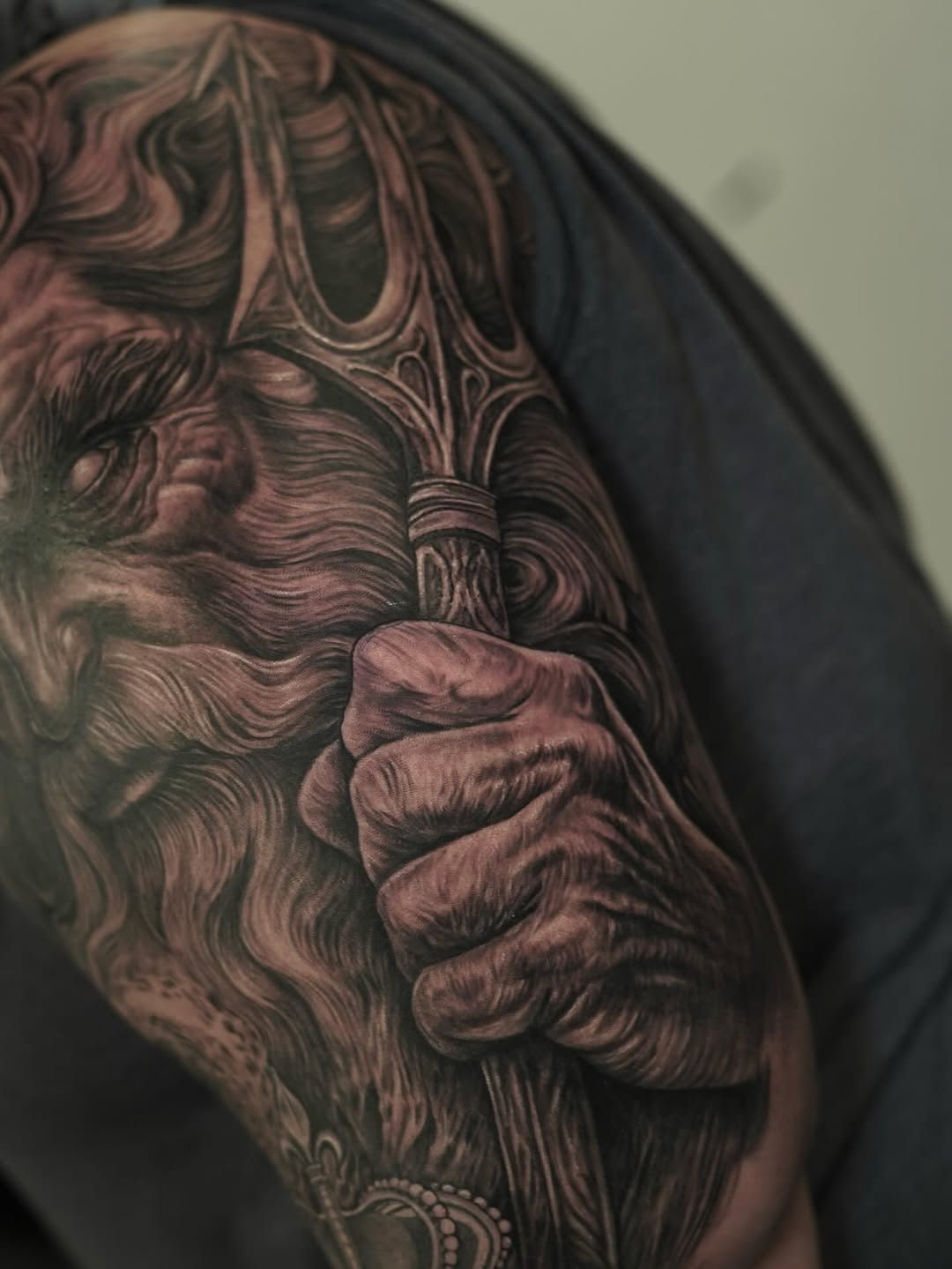 Tattoo by @nelsontellezart — realism, black_and_grey