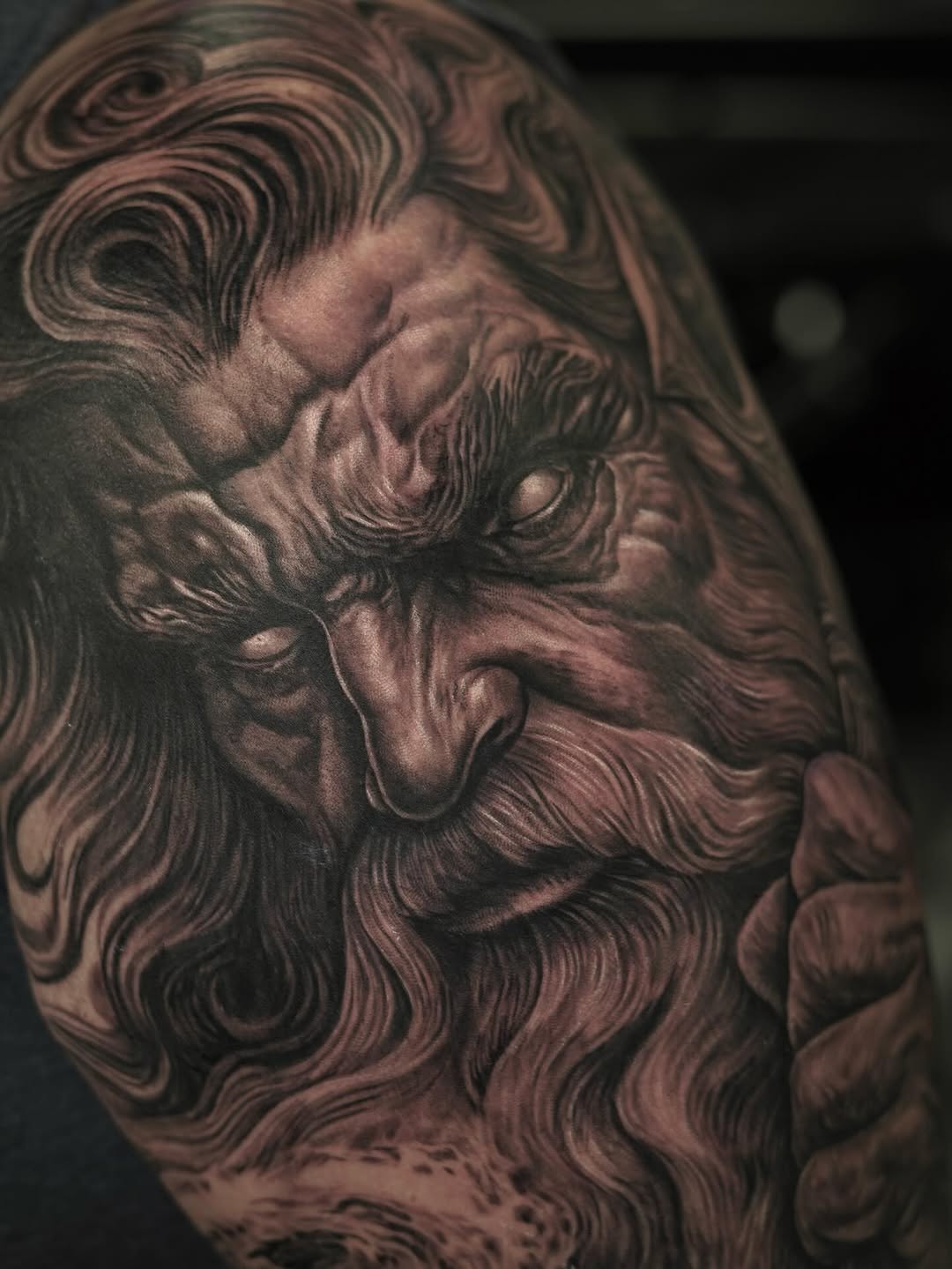 Tattoo by @nelsontellezart — realism, black_and_grey