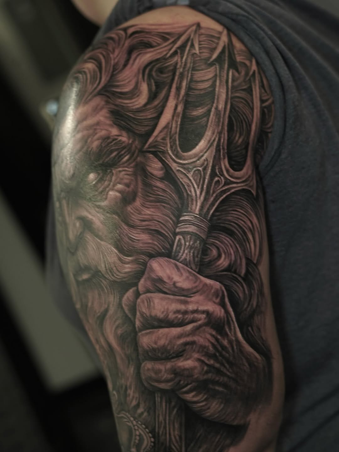 Tattoo by @nelsontellezart — realism, black_and_grey
