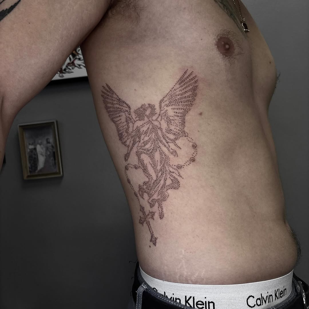 Tattoo by @siilvester — dotwork, fine_line