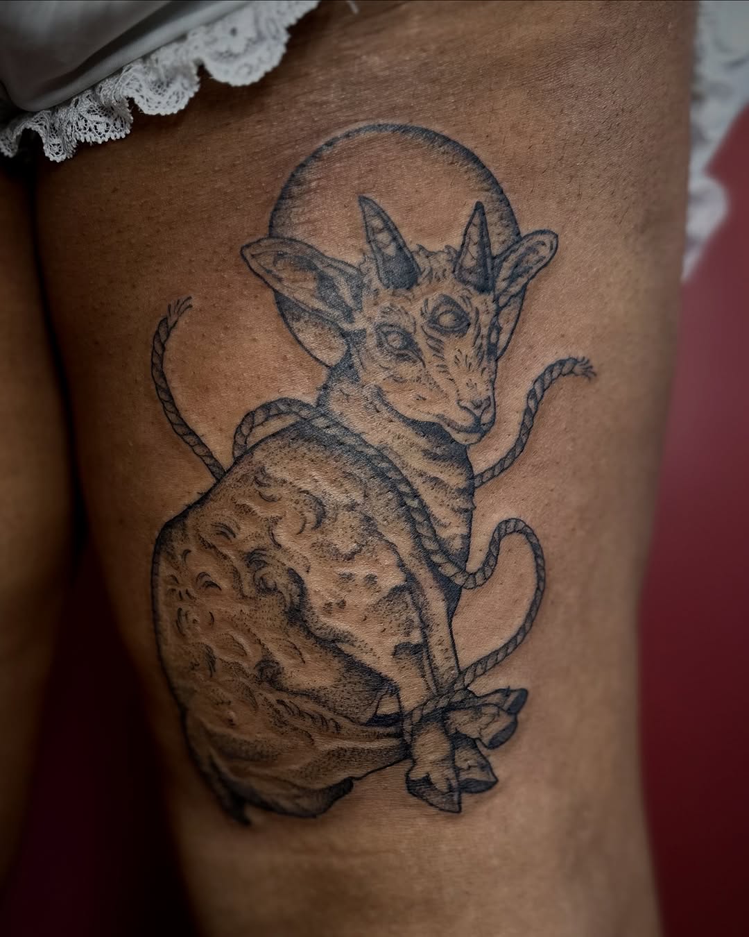 Tattoo by @racheltruskotattoos β black_and_grey, dark_realism