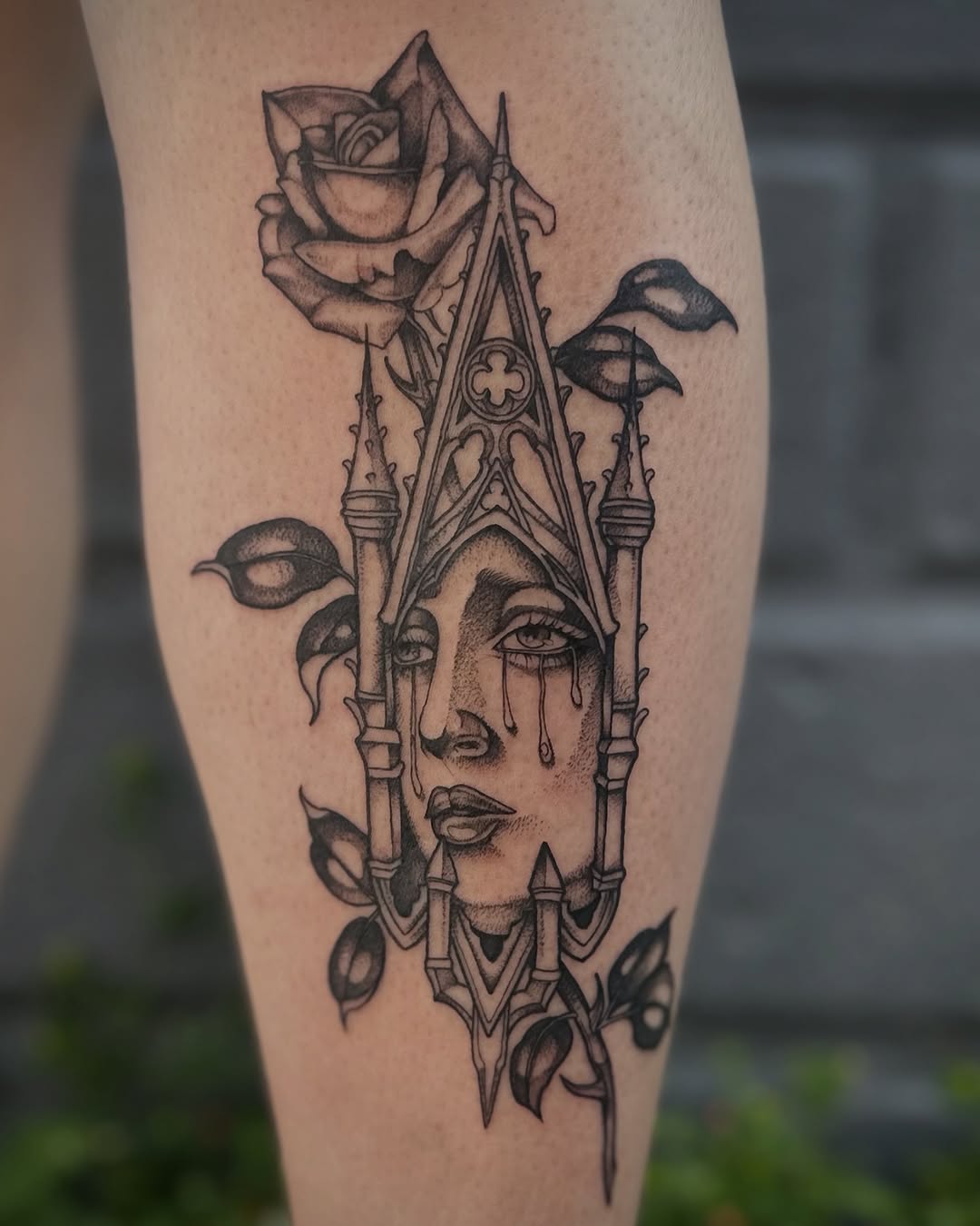 Tattoo by @racheltruskotattoos β black_and_grey, dark_realism