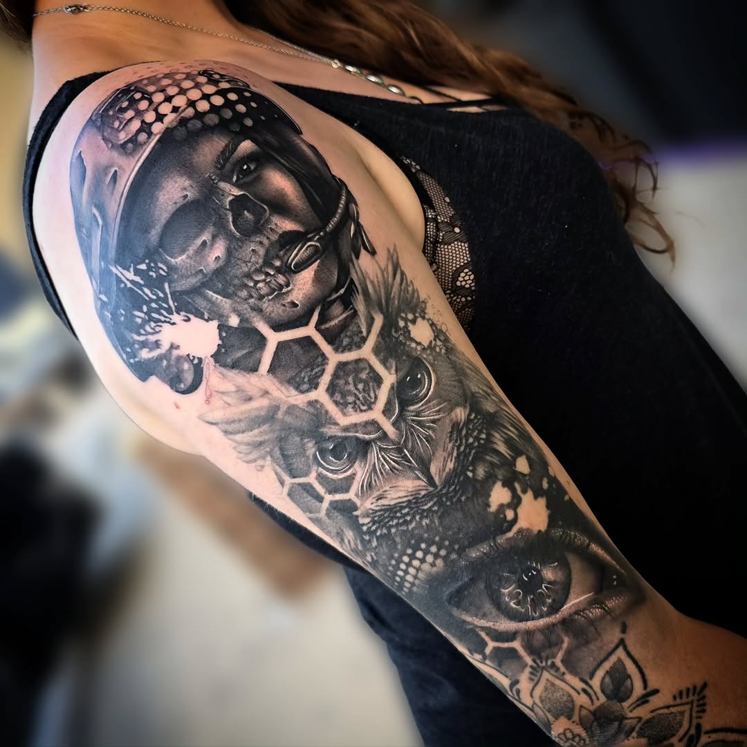 Tattoo by @zalanaxink โ realism, black_and_grey