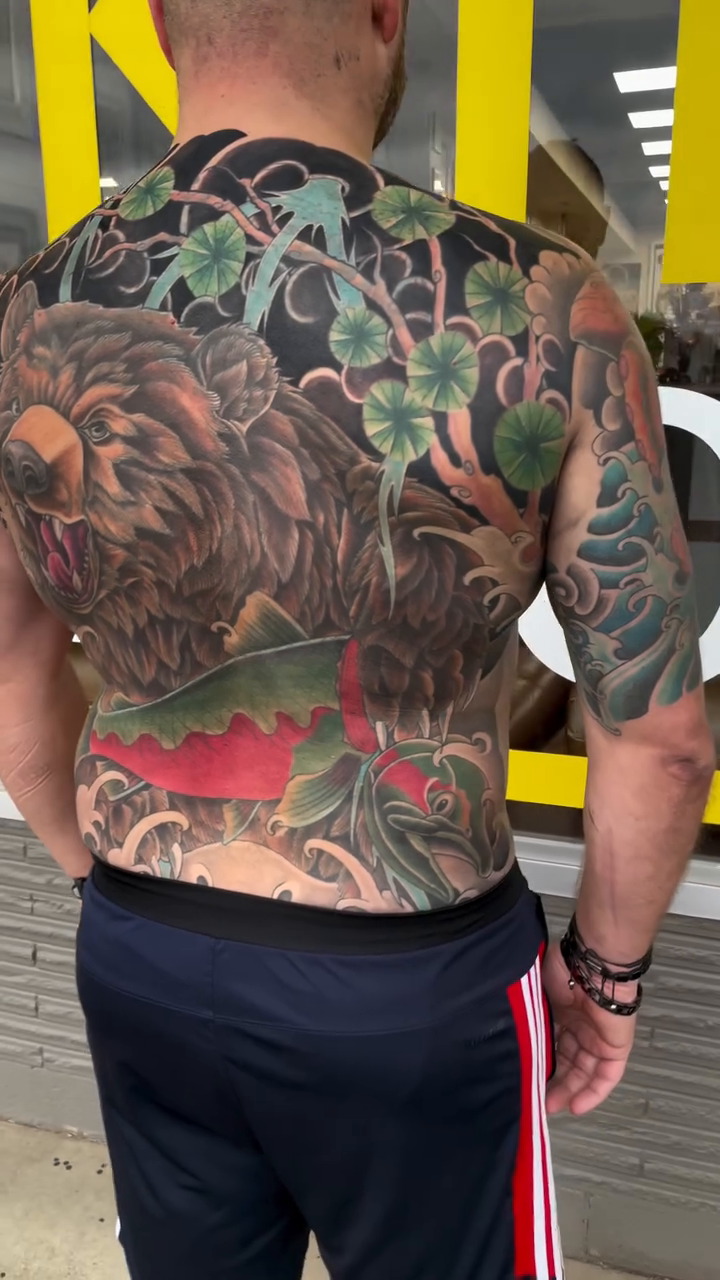 Tattoo by @geddyanderson — japanese_irezumi, black_and_grey