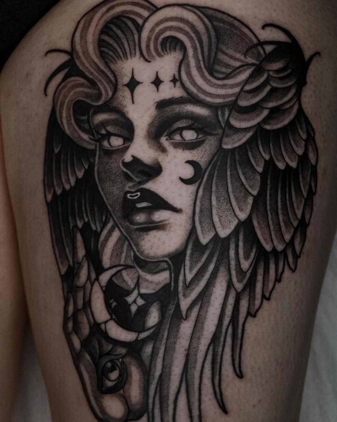 Tattoo by @danielm.ttt — black_and_grey, dotwork