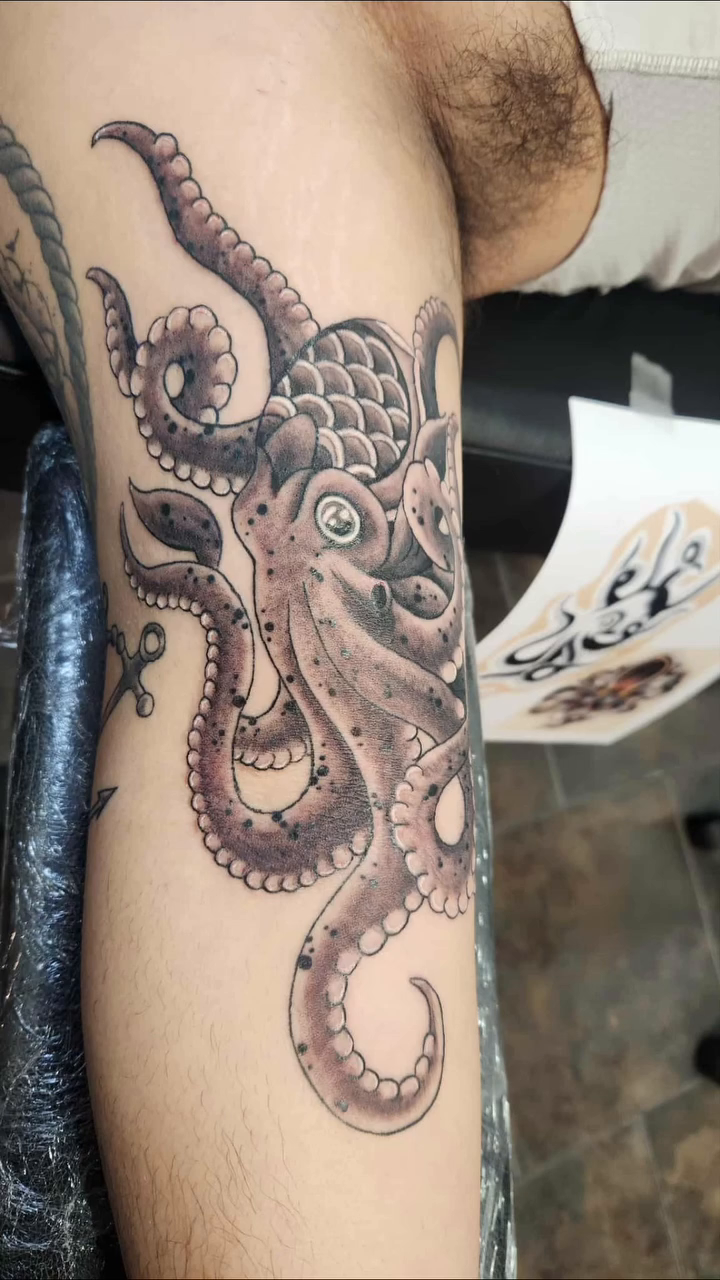 Tattoo by @lady_vonzombiaart — black_and_grey