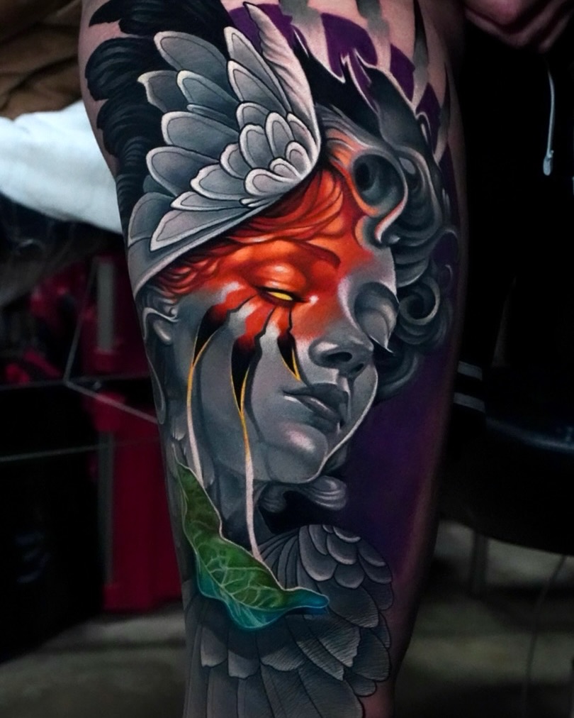 Tattoo by @sad.dalitattoo — realism, black_and_grey