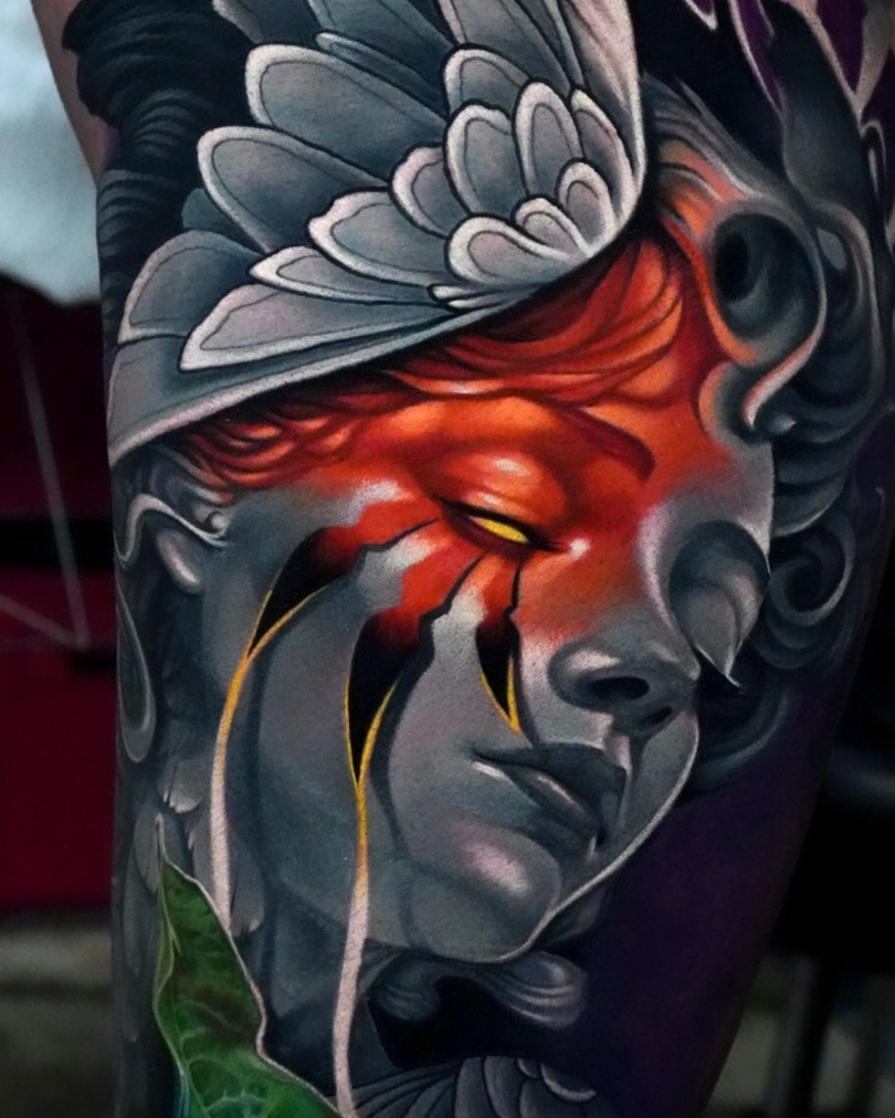 Tattoo by @sad.dalitattoo — realism, black_and_grey
