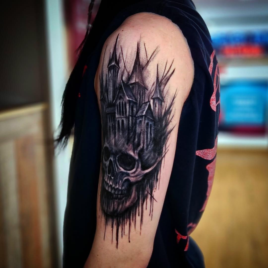 Tattoo by @isaacm_tattoos — blackwork, dark_realism