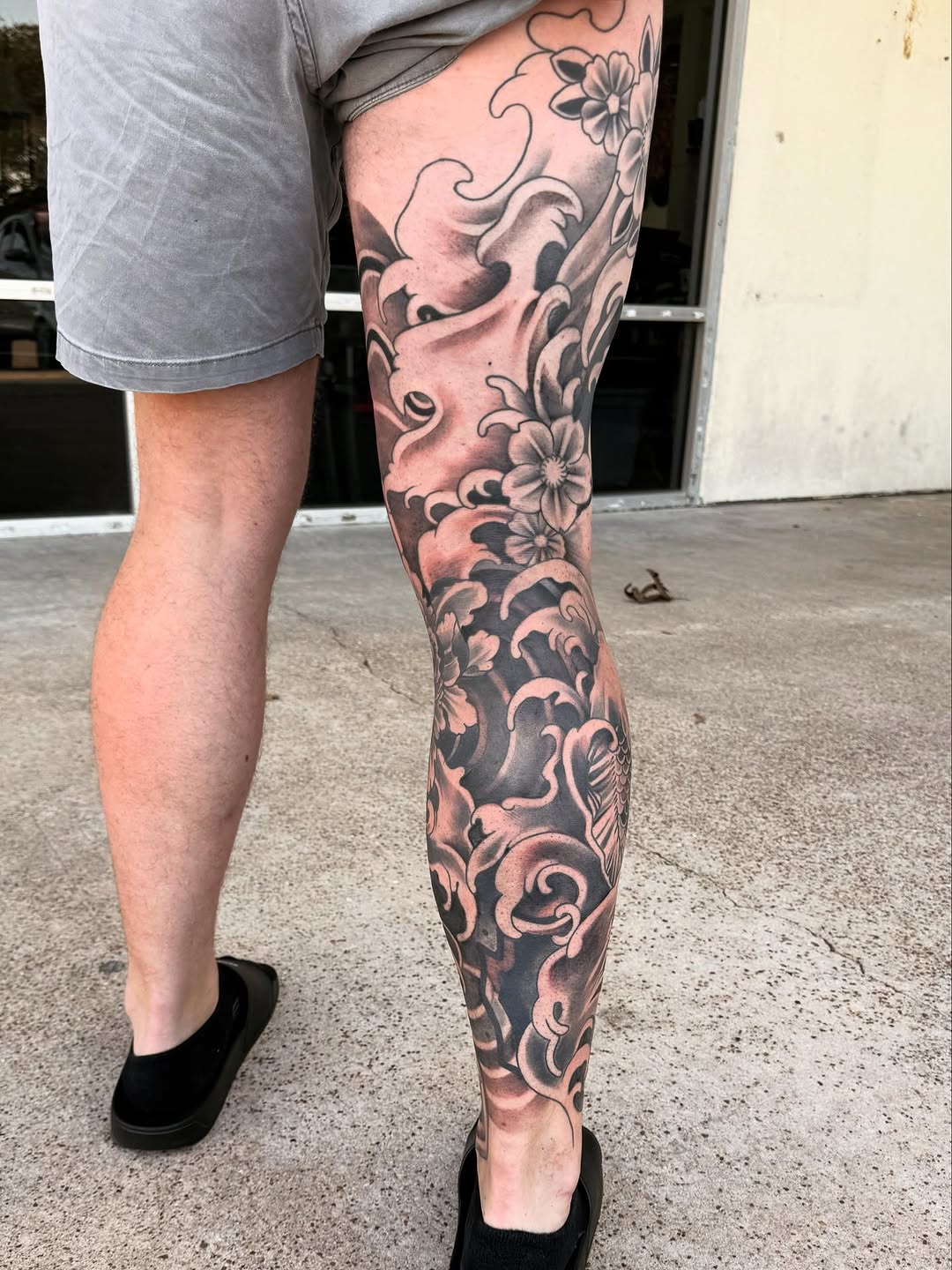 Tattoo by @candybrainink — japanese_irezumi, black_and_grey