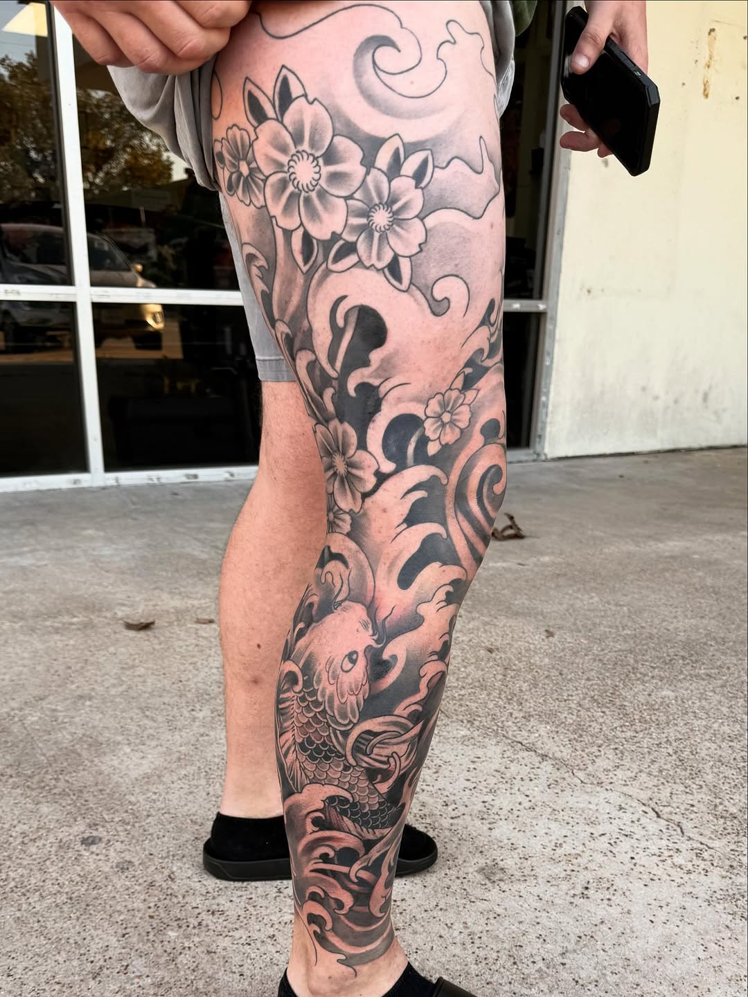 Tattoo by @candybrainink — japanese_irezumi, black_and_grey