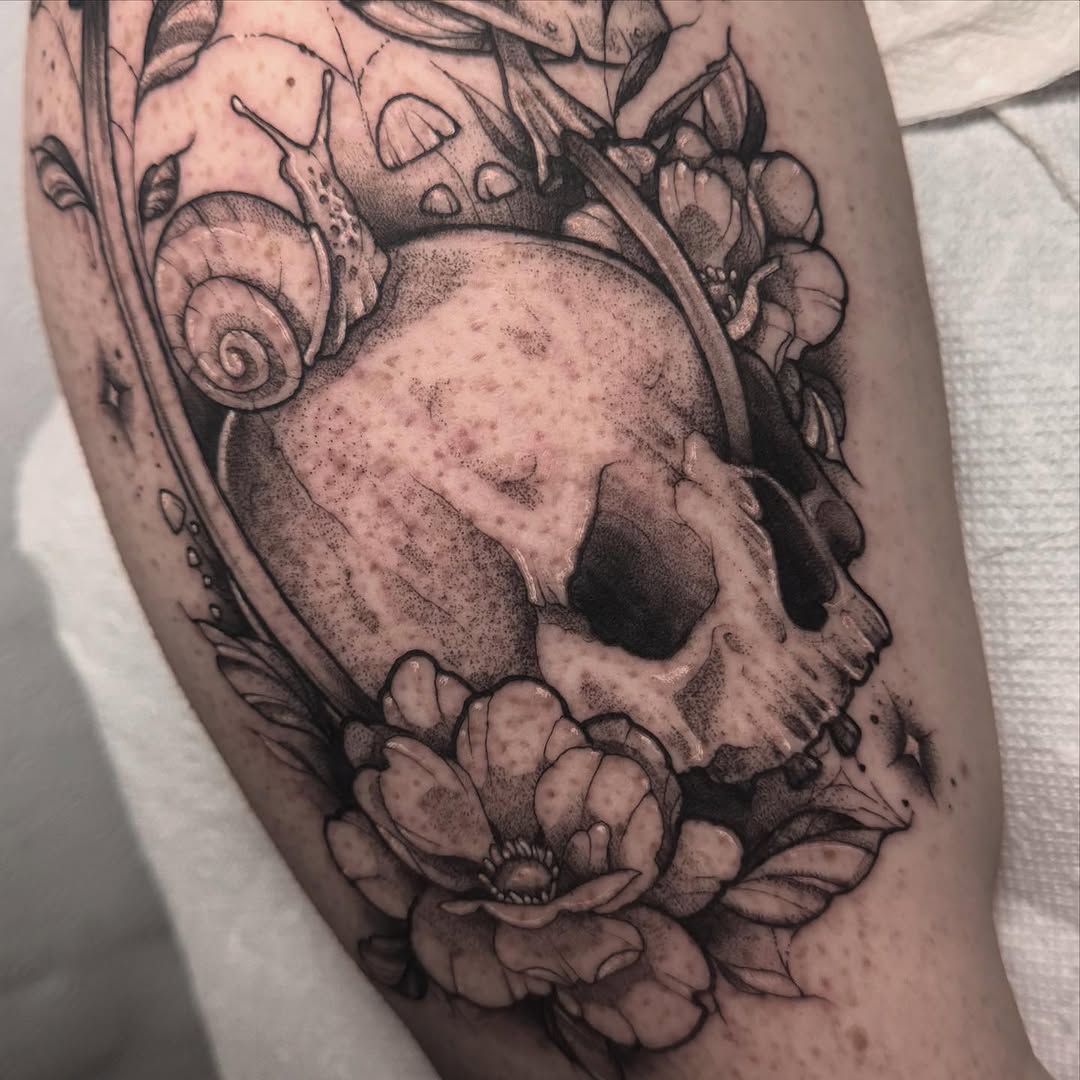 Tattoo by @tatsbyerin — black_and_grey