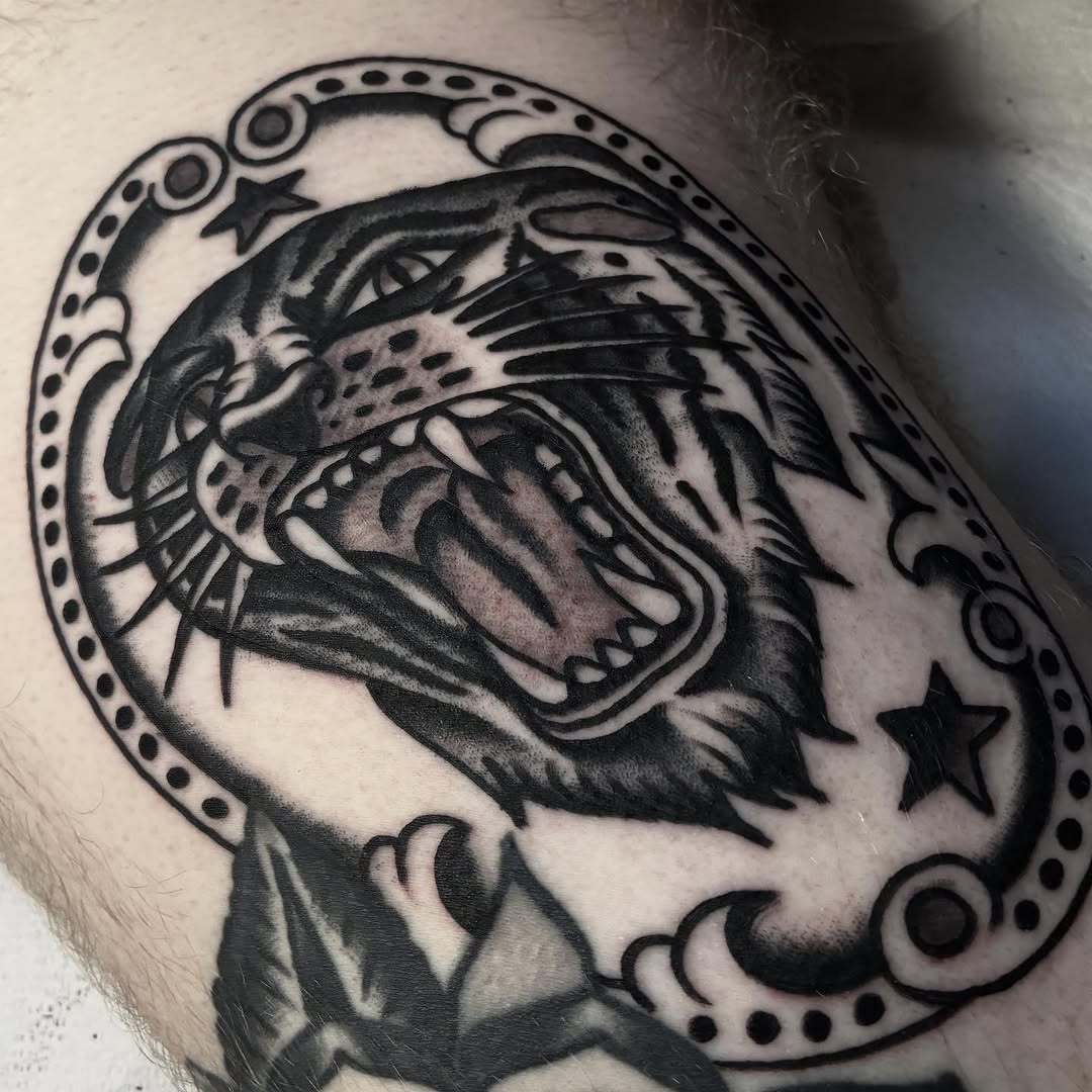 Tattoo by @mike_hudgins_ — american_traditional, black_and_grey
