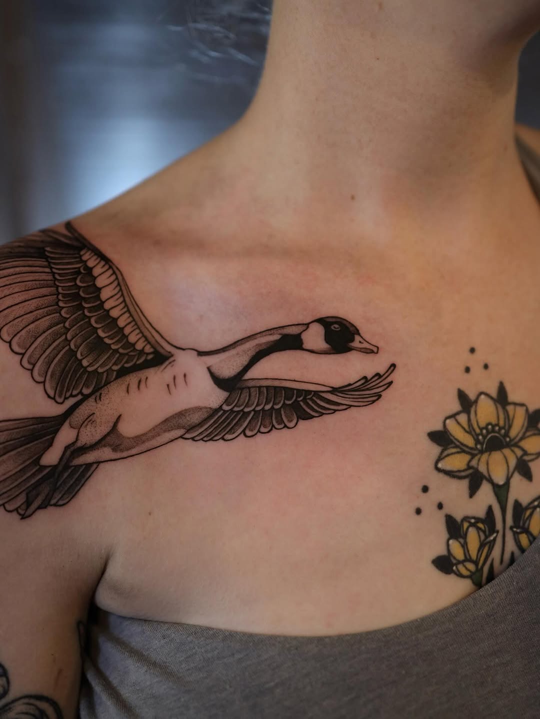 Tattoo by @morganpurcey — black_and_grey