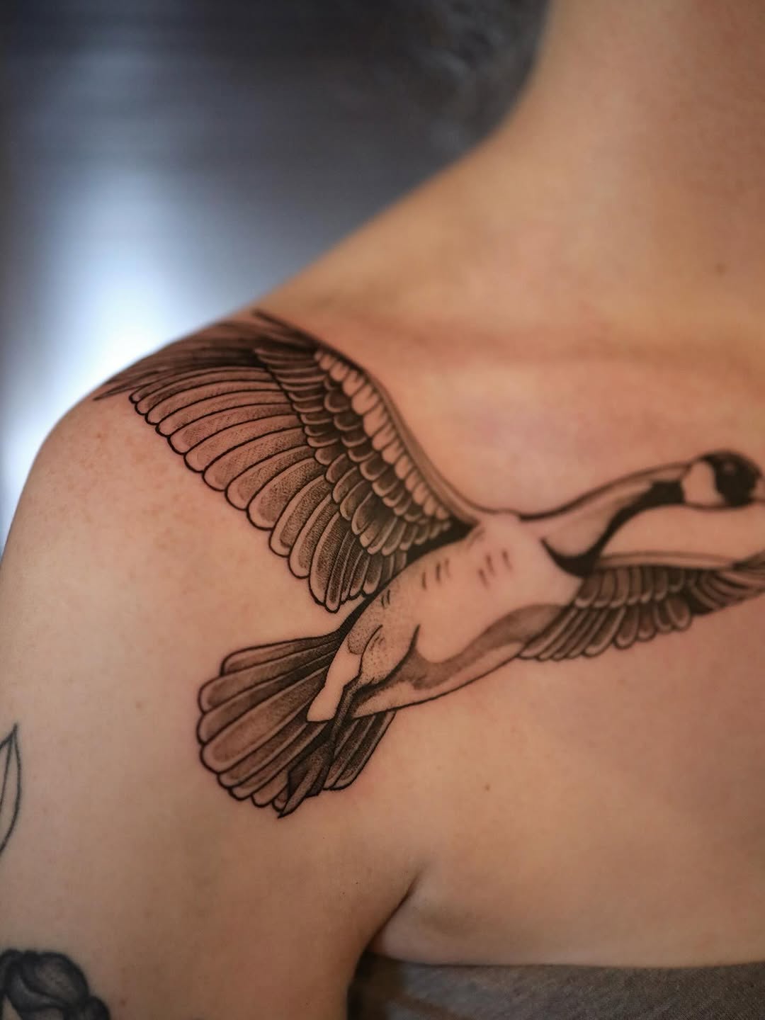 Tattoo by @morganpurcey — black_and_grey