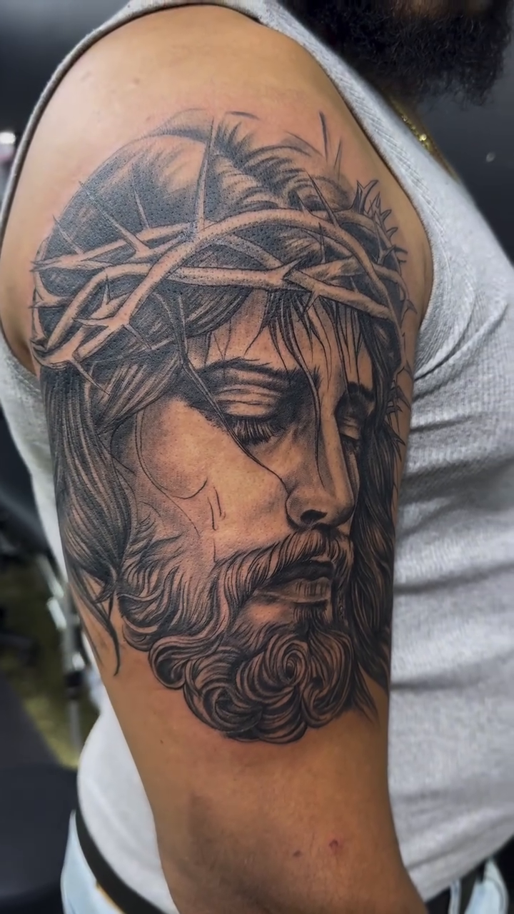 Tattoo by @og_tattoos_ β realism, black_and_grey