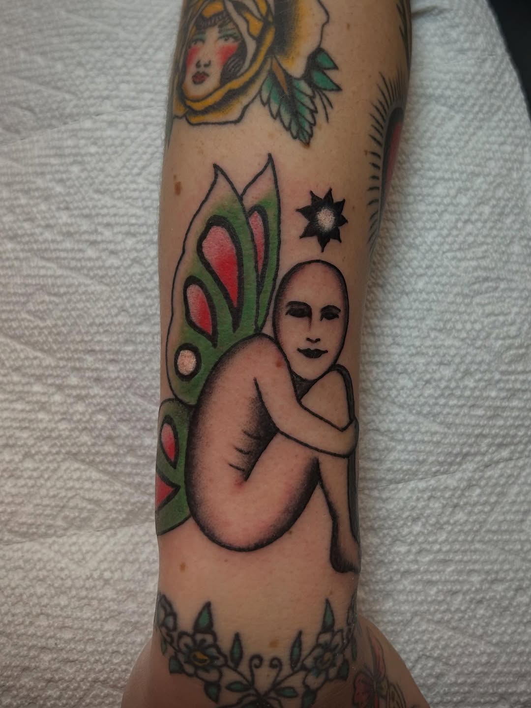 Tattoo by @paultrimbletattoo — american_traditional, new_school