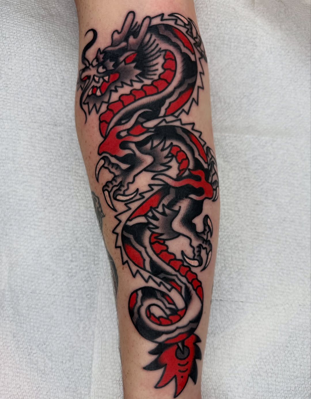Tattoo by @idontplayboi — japanese_irezumi, american_traditional