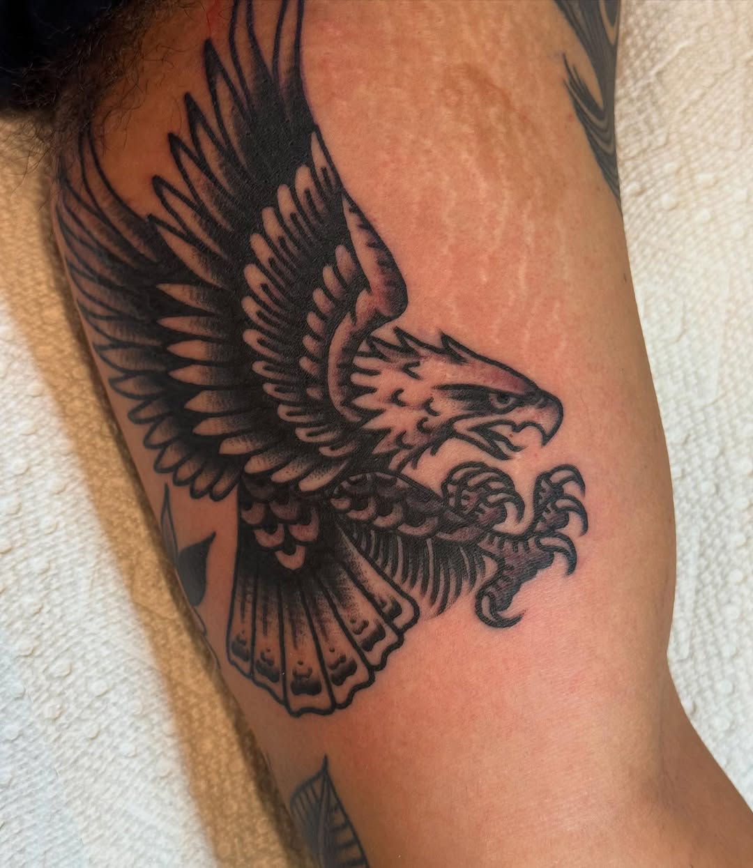Tattoo by @rosskjones — american_traditional, black_and_grey