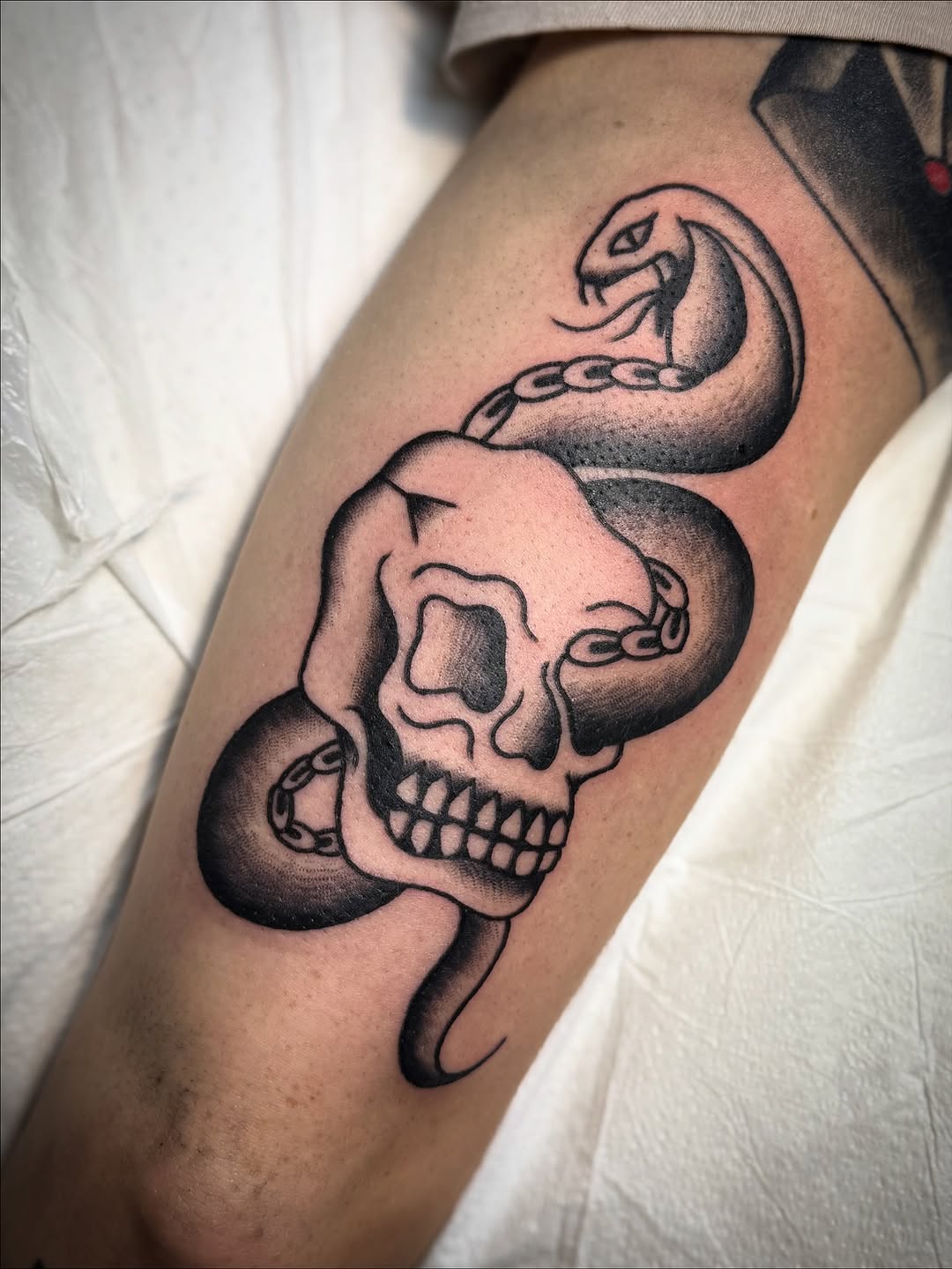 Tattoo by @lilmazetattoos β american_traditional, black_and_grey