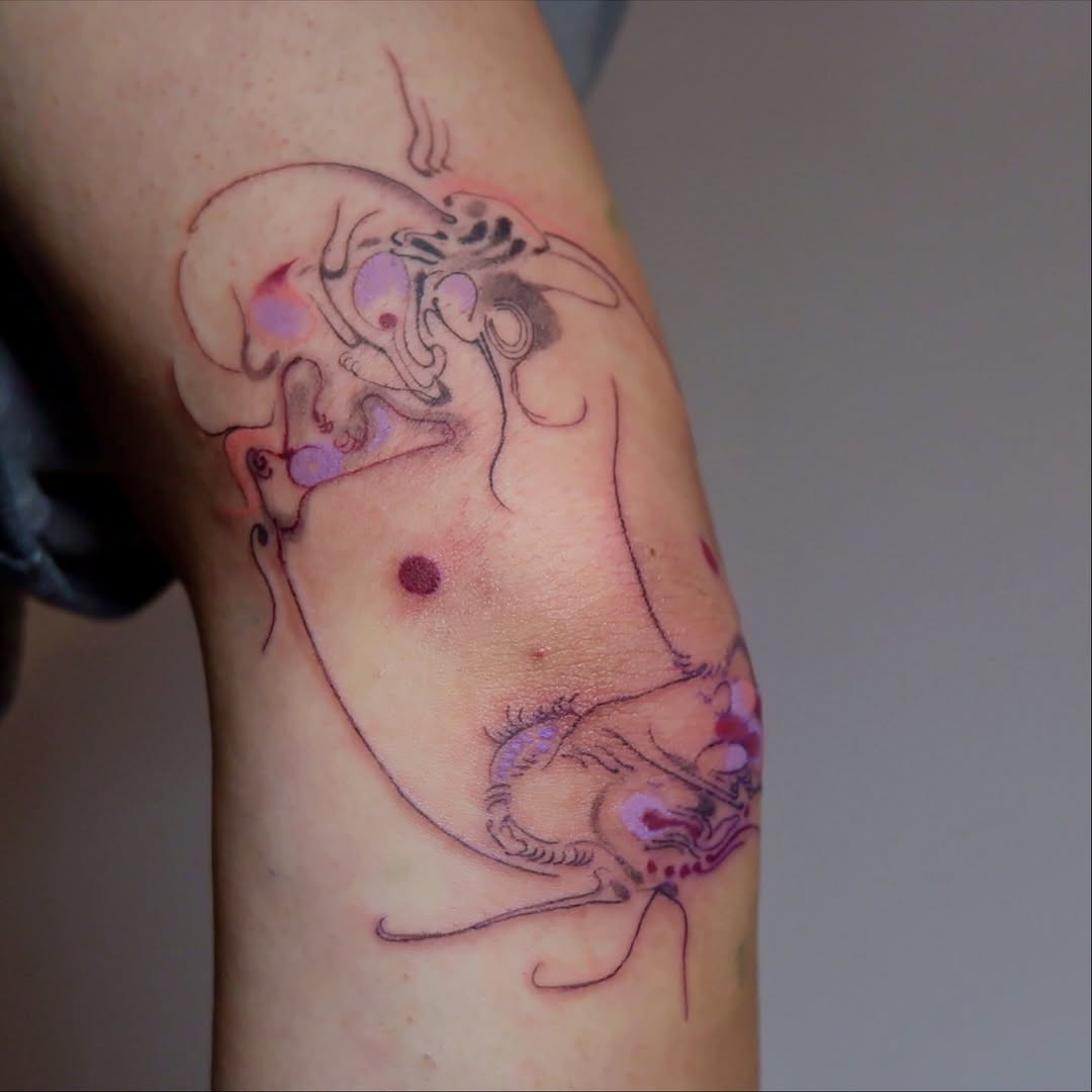 Tattoo by @the_tru_jerrry β illustrative, dotwork