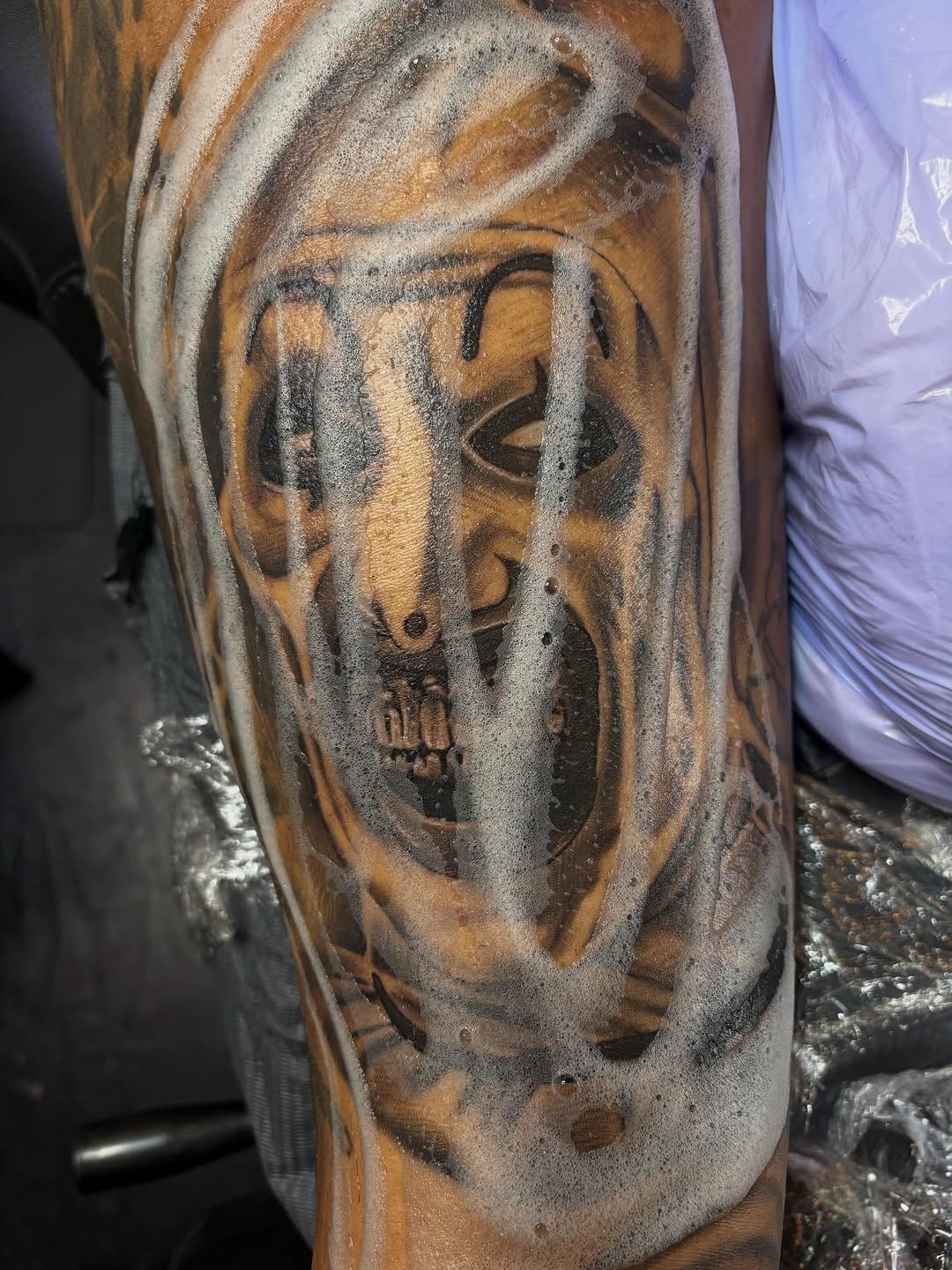 Tattoo by @tatte3_ — black_and_grey, realism