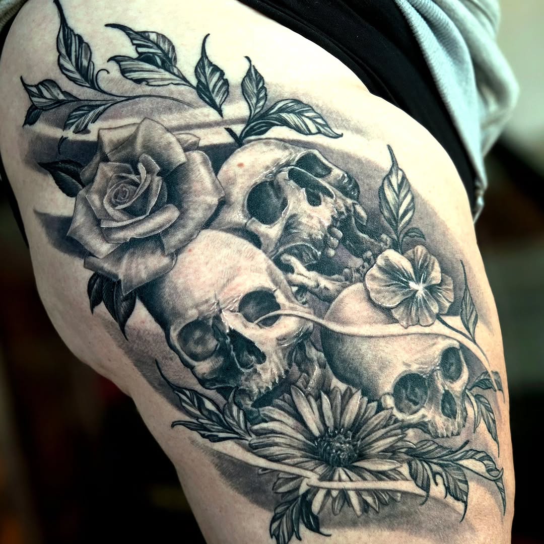 Tattoo by @tattoosbyjakegoss — black_and_grey, realism