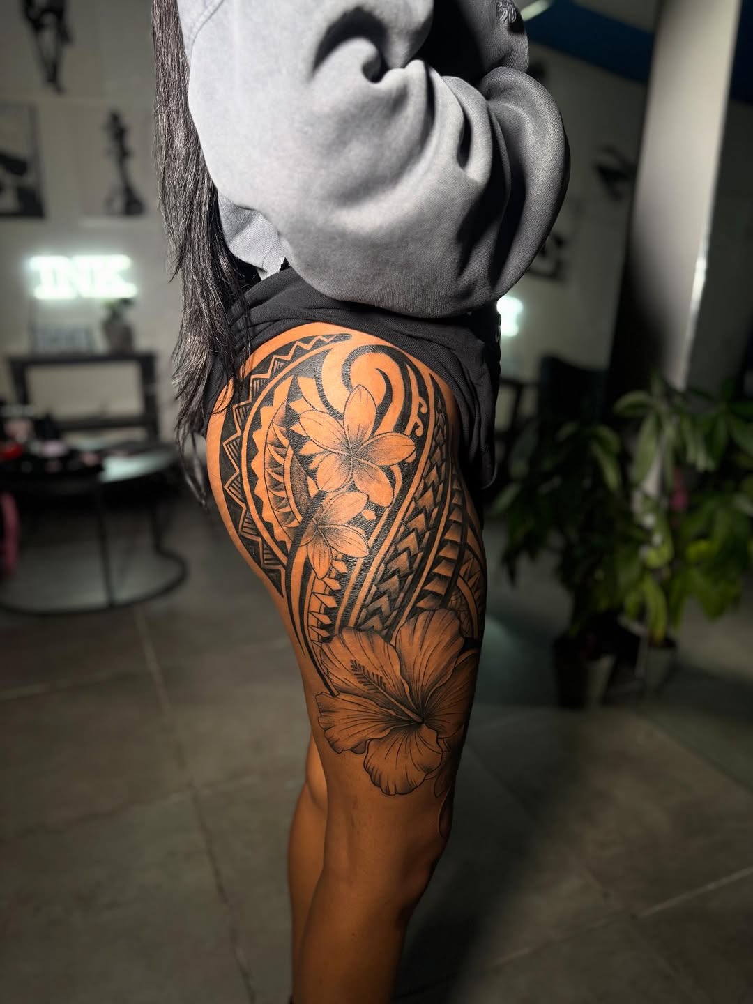 Tattoo by @shyluhv — tribal, black_and_grey