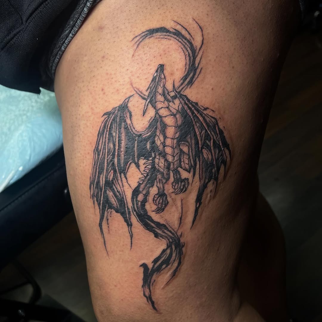 Tattoo by @marztattz — black_and_grey, dark_realism