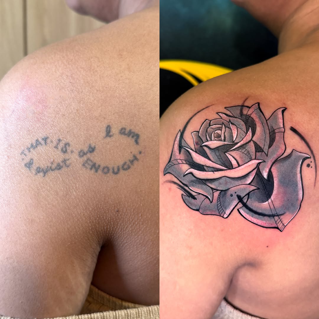 Tattoo by @brikrangeltattoo — black_and_grey, realism