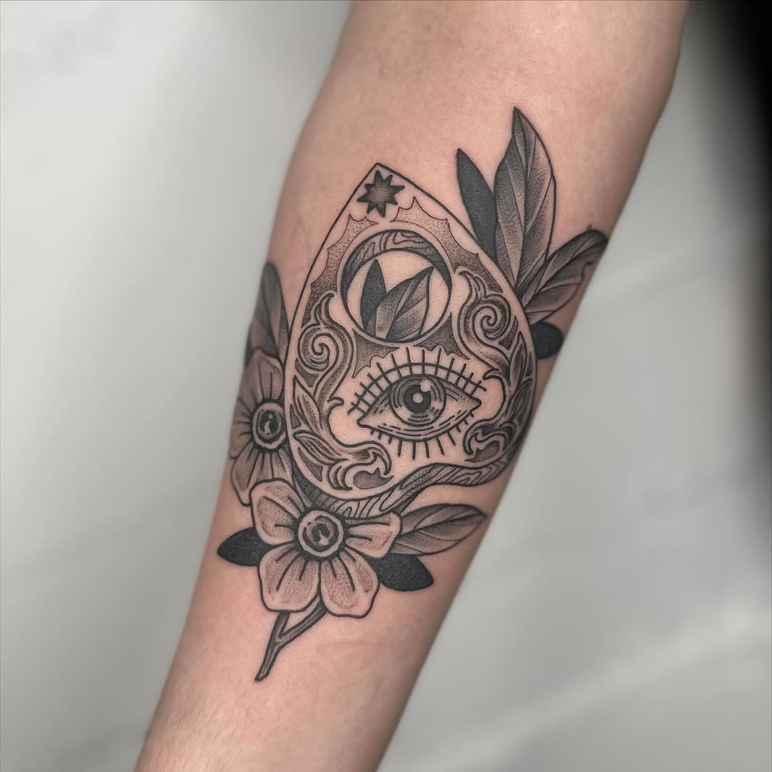 Tattoo by @stabbypain — black_and_grey, ornamental