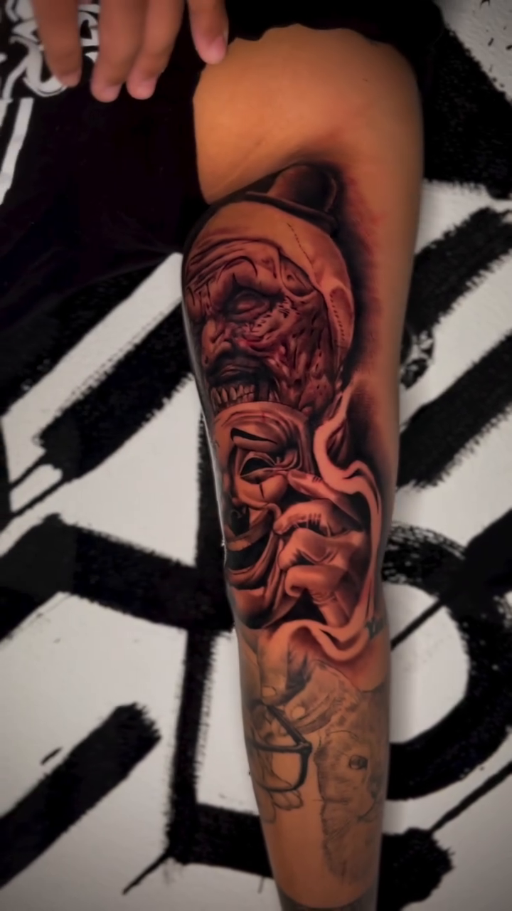 Tattoo by @chucky.tattooz โ realism, black_and_grey