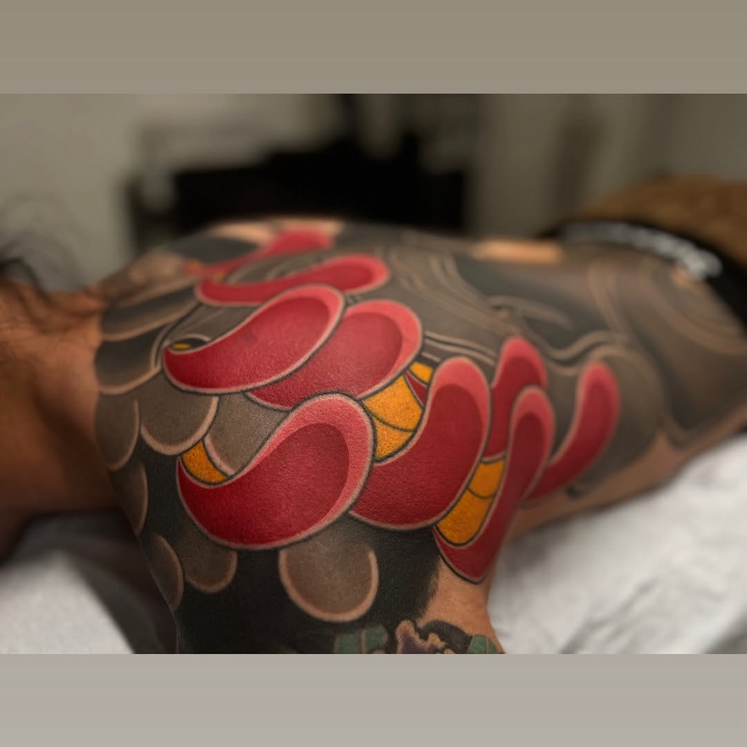 Tattoo by @chuntattoo — japanese_irezumi, black_and_grey