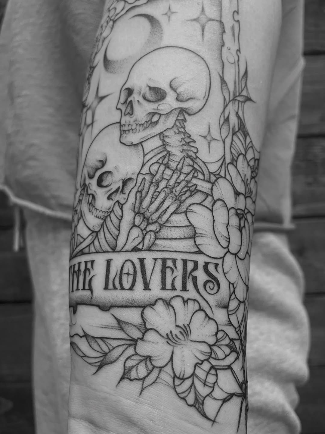 Tattoo by @witchpuke โ black_and_grey, lettering_script