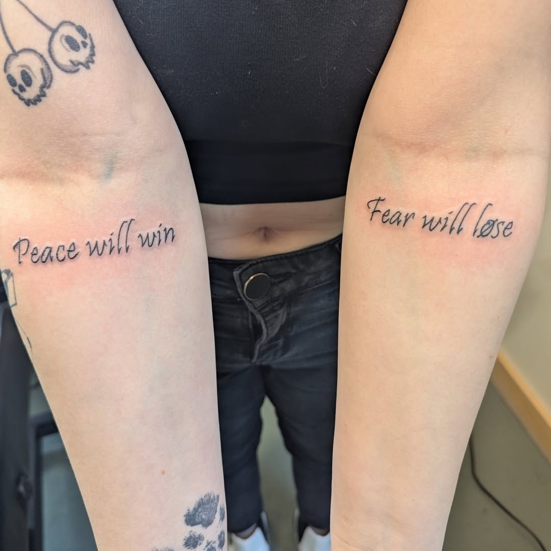 Tattoo by @bellab.tattoo — lettering_script, fine_line