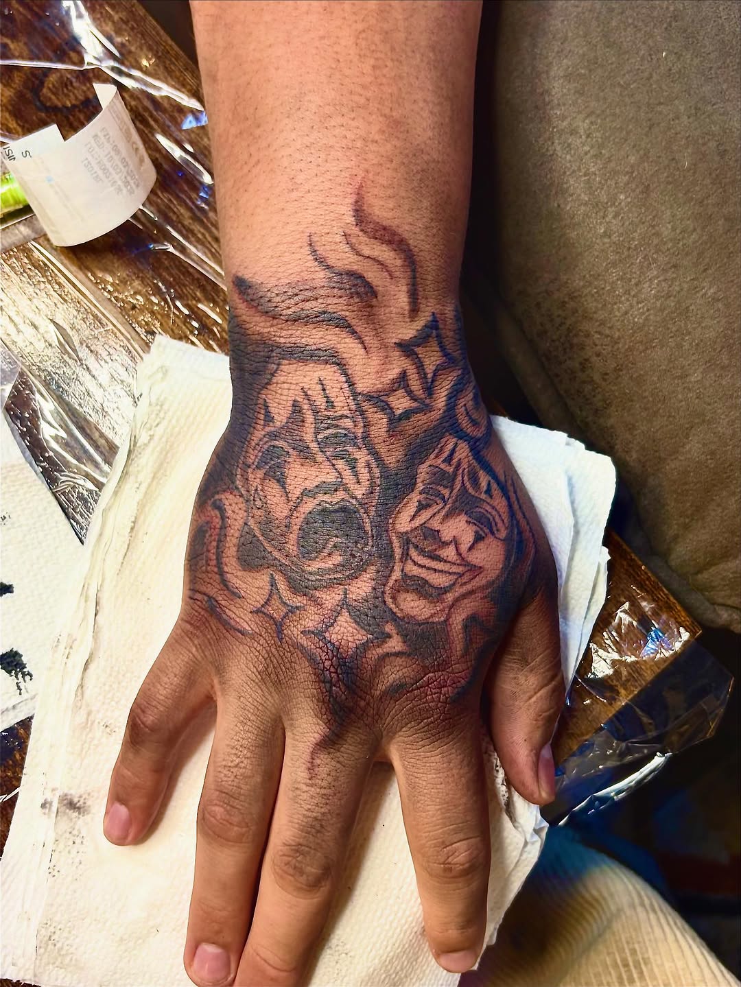 Tattoo by @saltonyourtattoo — blackwork, illustrative
