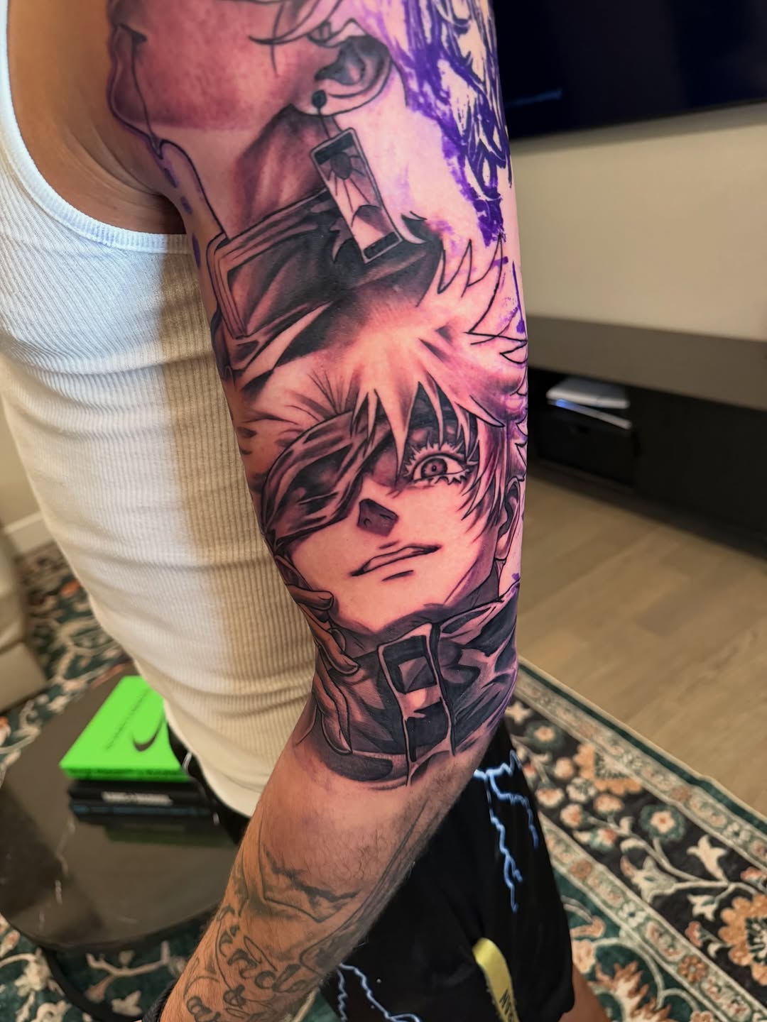 Tattoo by @thejoshacosta — anime, black_and_grey