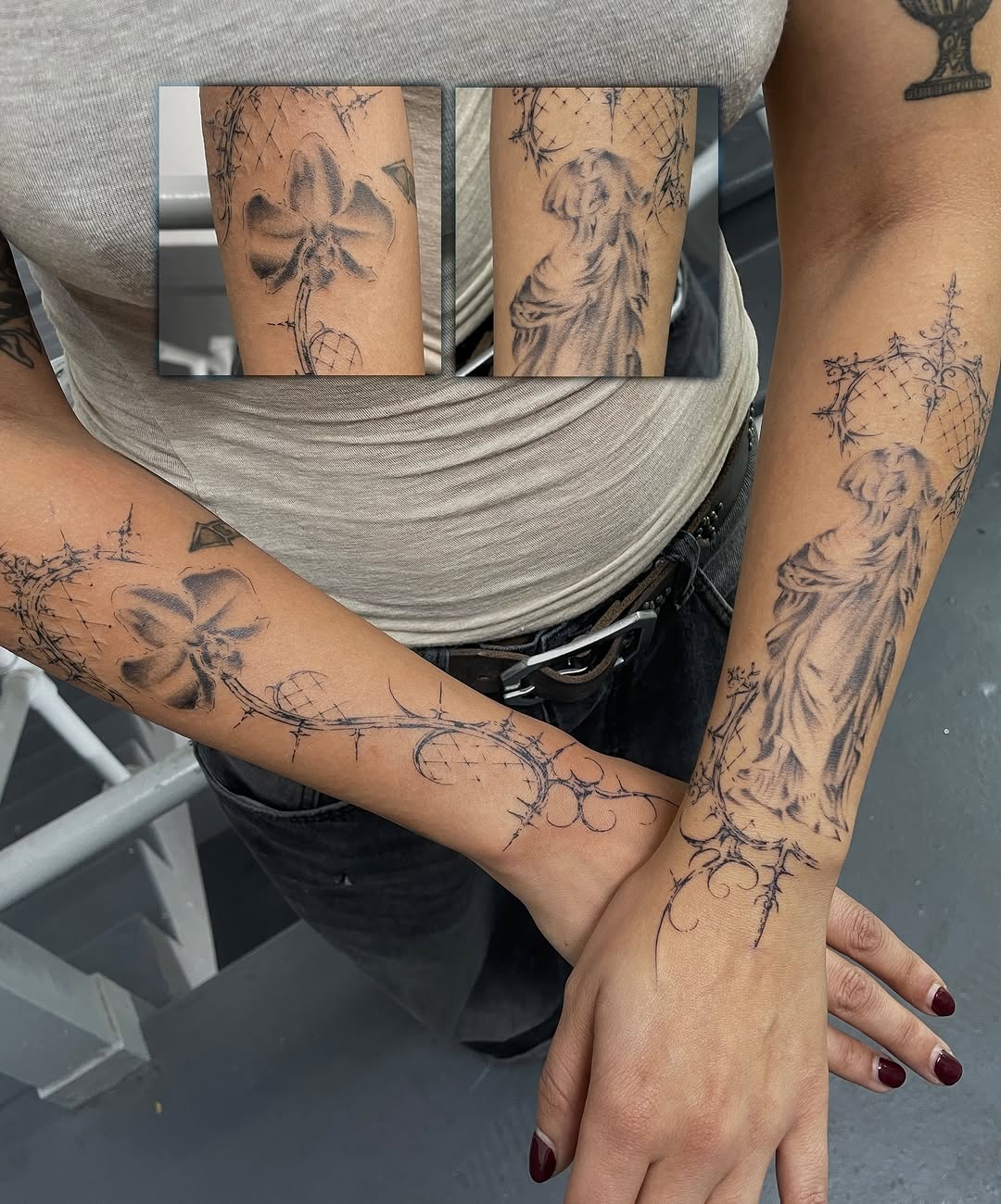 Tattoo by @carlyjordyn — black_and_grey, ornamental