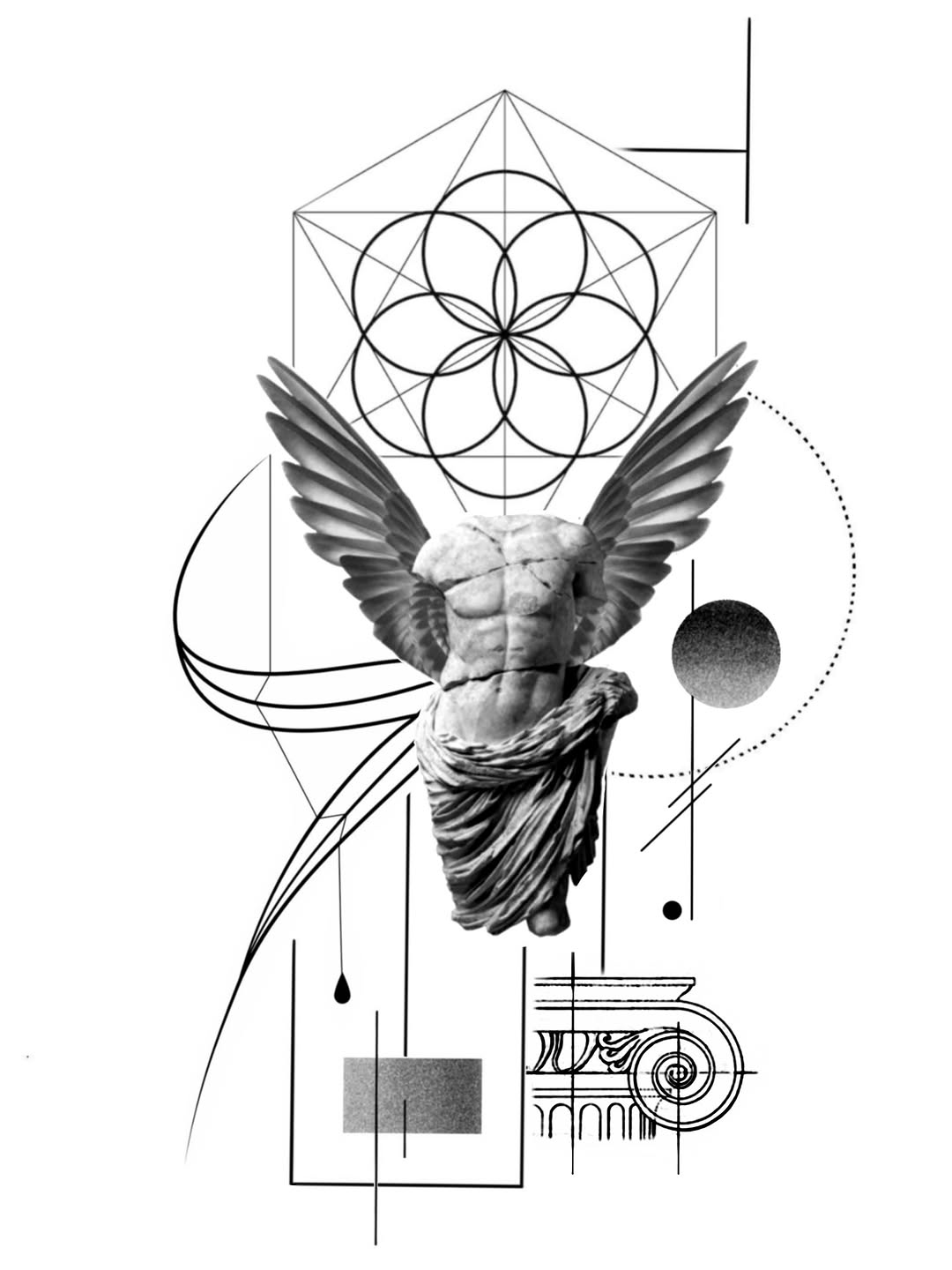 Tattoo by @cradleoftattoo — geometric, realism