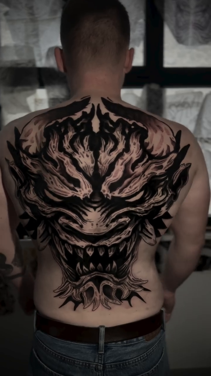 Tattoo by @tristvn_ttt โ japanese_irezumi, black_and_grey